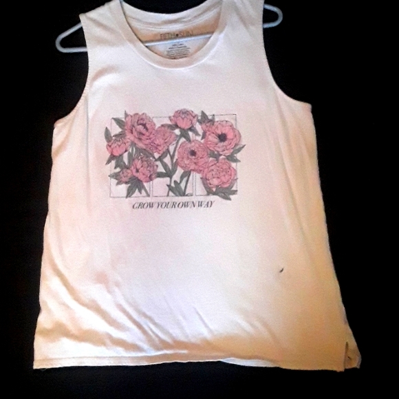 🖤Womens floral inspirational tank top size large - Picture 2 of 6